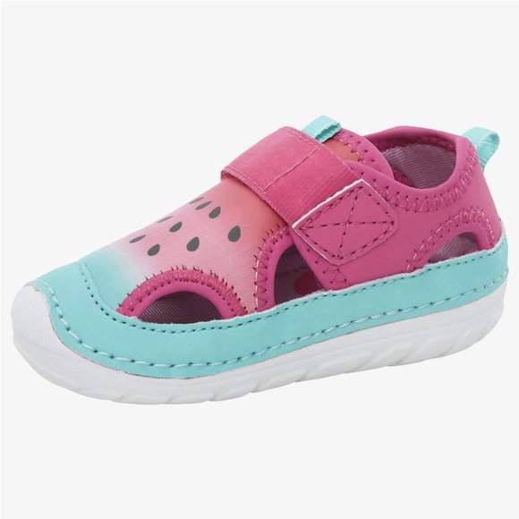 NEW Stride Rite Sizes 4.5 - 6 Splash Sandal Water Shoe - Watermelon Pink - Picture 2 of 8